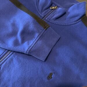 Polo Ralph Lauren Full Zip Track Jacket Blue Black Pony Mens 2XLT Tall